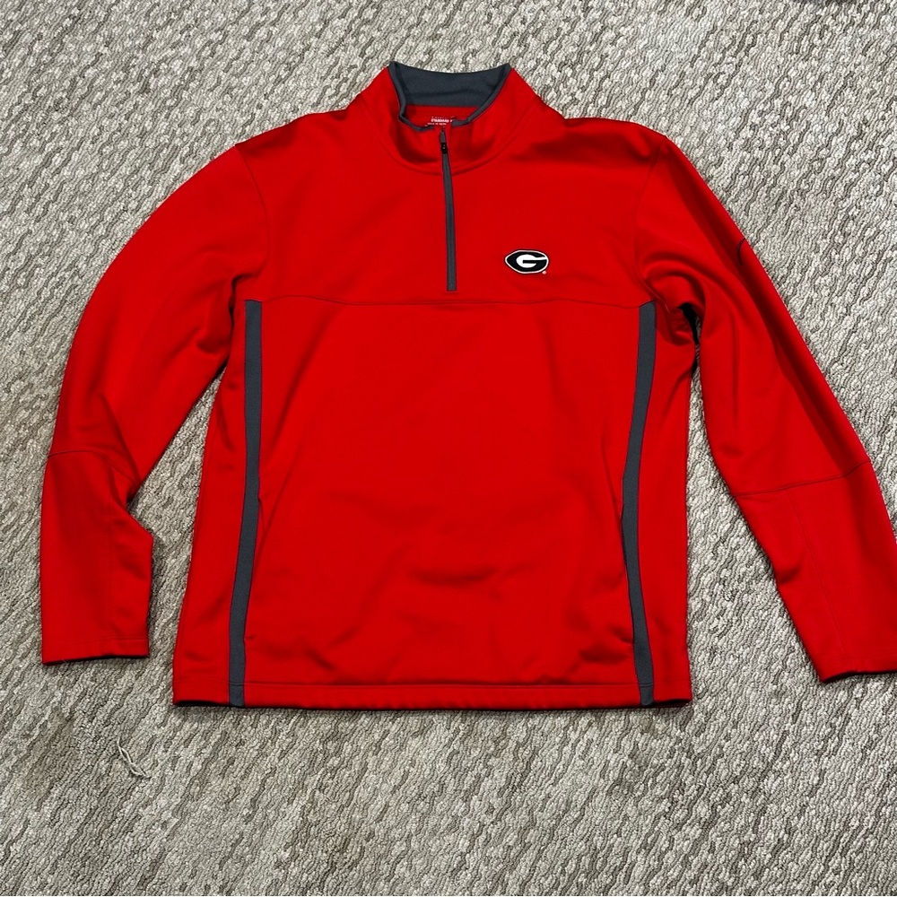 Men's Red Quarter-Zip Sweater (201)